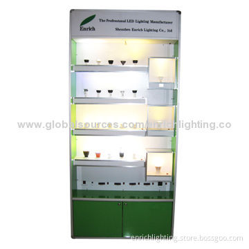 Green Color LED Demo Cabinet for Tubes and LED Downlights Showing with Multifunction Display MeterNew